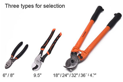 Alicate Corta Cabo HARDEN 241 mm (9,5”) Reforçado para Cabos de Cobre e Alumínio