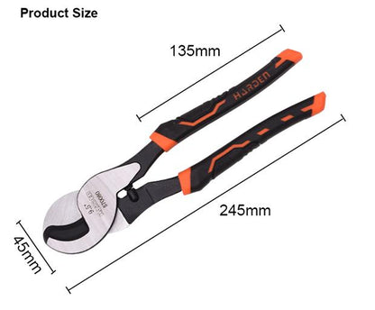 Alicate Corta Cabo HARDEN 241 mm (9,5”) Reforçado para Cabos de Cobre e Alumínio