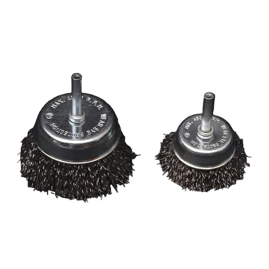 HARDEN Escova Tipo Copo com Haste – Aço de Alta Resistência para Remoção de Ferrugem e Pintura