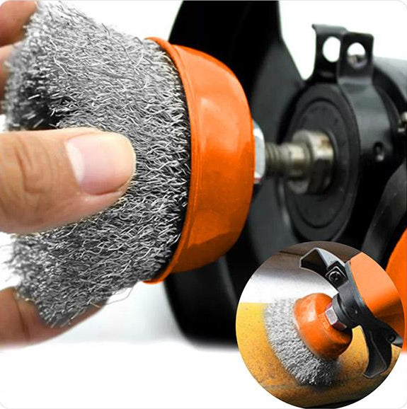 Escova Tipo Copo com Rosca HARDEN – Fios de Aço 75mm, 100mm e 125mm (M10 e M14)