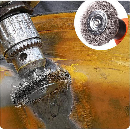 Escova Tipo Copo com Rosca HARDEN – Fios de Aço 75mm, 100mm e 125mm (M10 e M14)