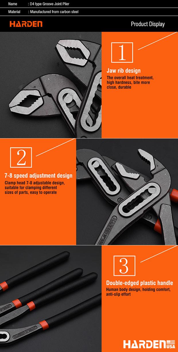 Alicate Bomba Harden D4 com Cabo Ergonômico Antideslizante