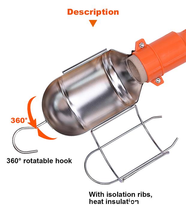 Luminária de Trabalho HARDEN 100 W 220 V com Gancho e Cabo de 5 m
