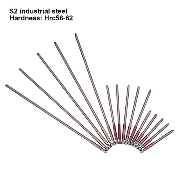 Conjunto de 10 Pontas de Chave de Fenda PH2x100mm