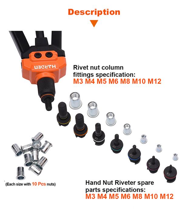 Alicate Rebitador de Porca Harden 16" (406 mm) em Aço Cr-Mo