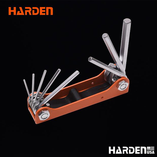 Jogo de Chaves Allen HARDEN 8 em 1 em Aço Cromo Vanádio 1,5 a 8 mm