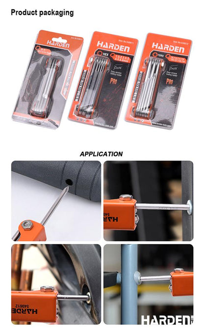 Chave 7 em 1 HARDEN – Jogo Multifuncional com Chaves Allen e Pontas PH1 e 5 mm