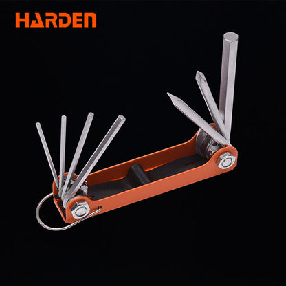 Chave 7 em 1 HARDEN – Jogo Multifuncional com Chaves Allen e Pontas PH1 e 5 mm