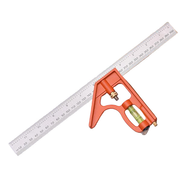 Esquadro Combinado 300 mm (12") em Aço Inoxidável com Base de Alumínio HARDEN