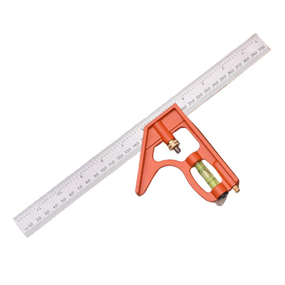 Esquadro Combinado 300 mm (12") em Aço Inoxidável com Base de Alumínio HARDEN