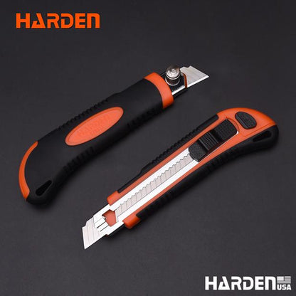 Estilete 18 mm Harden com Corpo Plástico e Reforço Metálico + 3 Lâminas