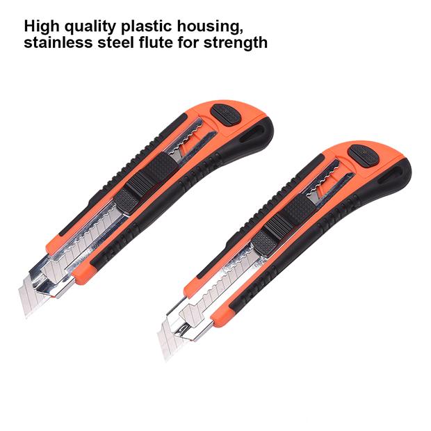 Estilete 18 mm Harden com Corpo Plástico e Reforço Metálico + 3 Lâminas