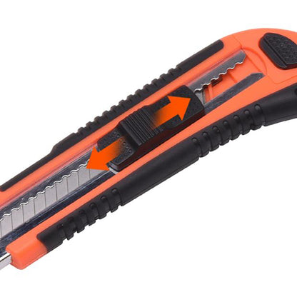 Estilete 18 mm Harden com Corpo Plástico e Reforço Metálico + 3 Lâminas