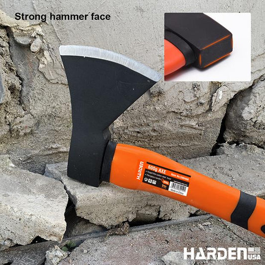 Machado com Cabo de Fibra de Vidro HARDEN 0,6 kg, 0,8 kg, 1,0 kg e 1,5 kg – Cabeça Forjada em Aço Temperado