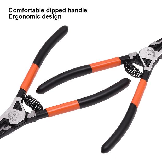 Jogo de Alicates para Anel de Retenção HARDEN 7” (178 mm) com 4 Peças – Interno e Externo