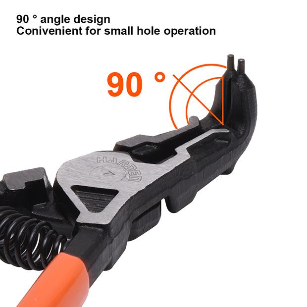 Jogo de Alicates para Anel de Retenção HARDEN 7” (178 mm) com 4 Peças – Interno e Externo