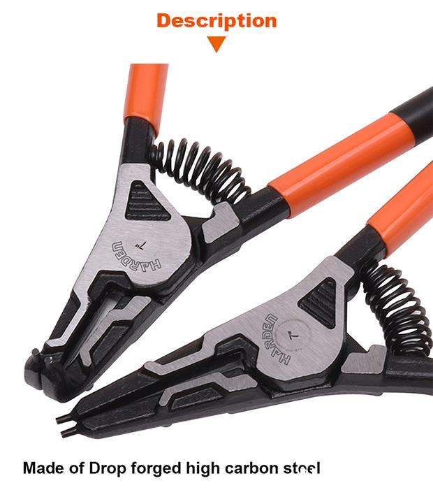 Jogo de Alicates para Anel de Retenção HARDEN 7” (178 mm) com 4 Peças – Interno e Externo
