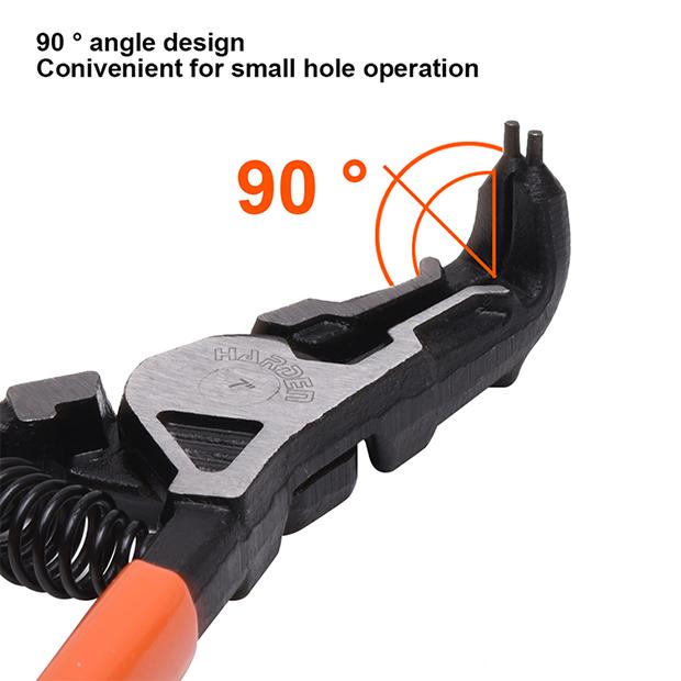 Jogo de Alicates para Anel de Retenção HARDEN 7” (178 mm) com 4 Peças – Interno e Externo