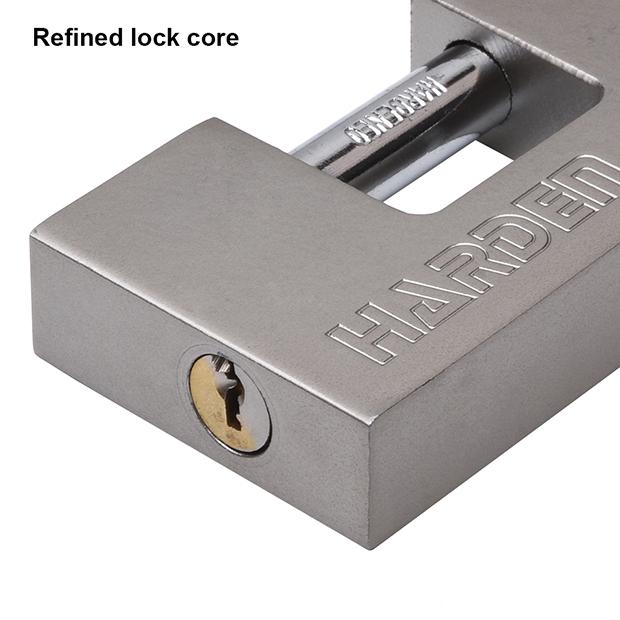 Cadeado Retangular HARDEN 90 mm com Corpo em Aço e Haste Temperada – Segurança Reforçada para Portões e Ferragens