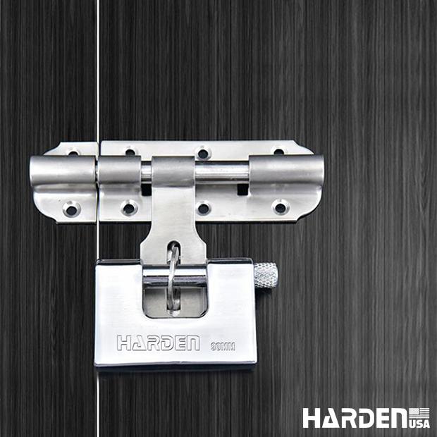 Cadeado Retangular HARDEN 90 mm com Corpo em Aço e Haste Temperada – Segurança Reforçada para Portões e Ferragens