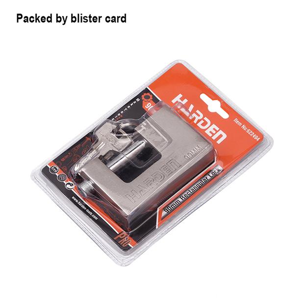 Cadeado Retangular HARDEN 90 mm com Corpo em Aço e Haste Temperada – Segurança Reforçada para Portões e Ferragens