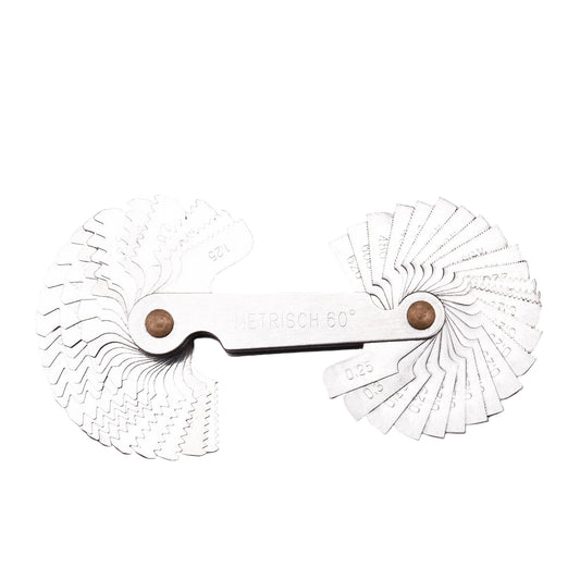 Medidor de Passo de Rosca HARDEN 52 Peças – Aço Inox para Precisão Métrica e Polegada