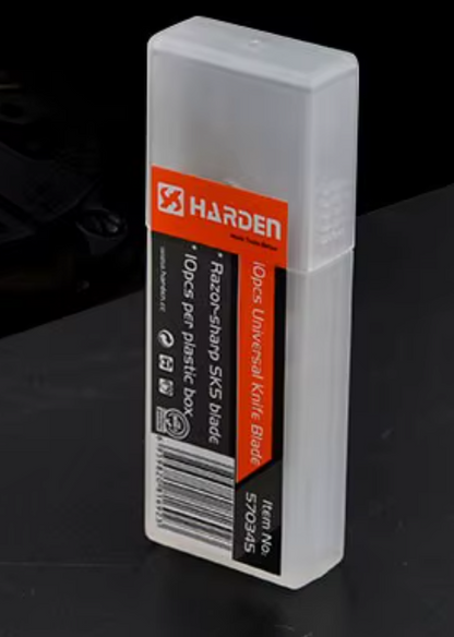 Lâminas de Estilete HARDEN 18 mm (10 Peças) – Corte Preciso e Alta Durabilidade