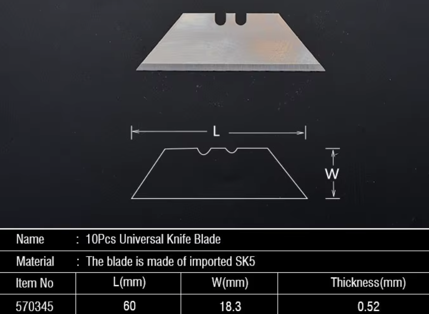 Lâminas de Estilete HARDEN 18 mm (10 Peças) – Corte Preciso e Alta Durabilidade