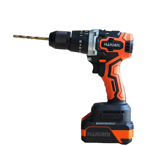 Parafusadeira de Impacto 20V Brushless HARDEN, Sem Fio, Bateria 2000mAh, Mandril 1-13mm