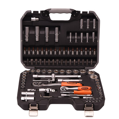 Jogo de Soquetes 94 Peças HARDEN – Conjunto Profissional 1/2" e 1/4" para Manutenção e Construção