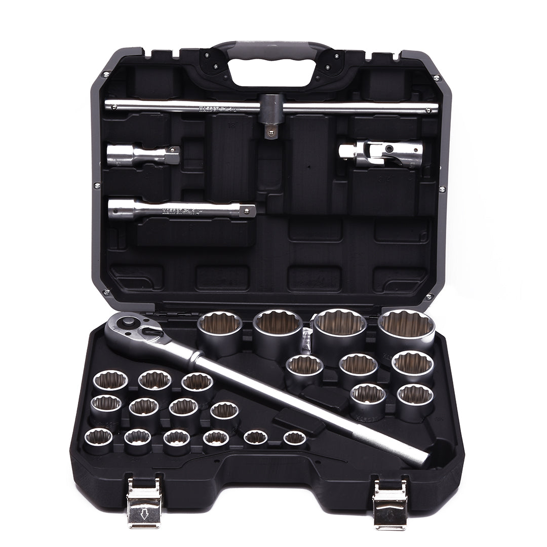 Jogo de Soquetes 27 Peças 3/4" HARDEN em Aço CrMo – Profissional e Resistente