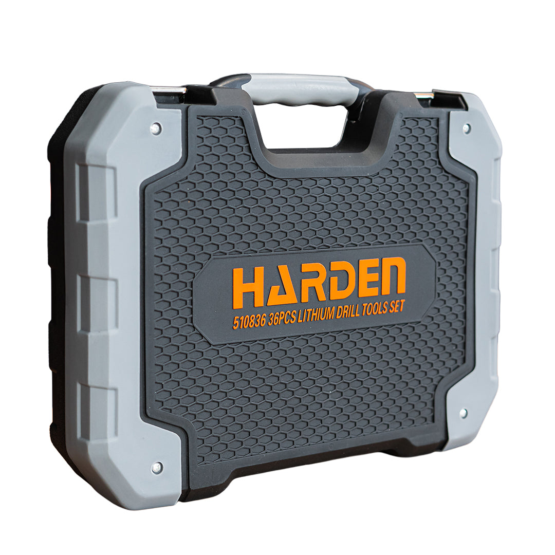 Kit Parafusadeira Sem Fio 12V HARDEN – 36 Peças com Acessórios para Construção e Marcenaria