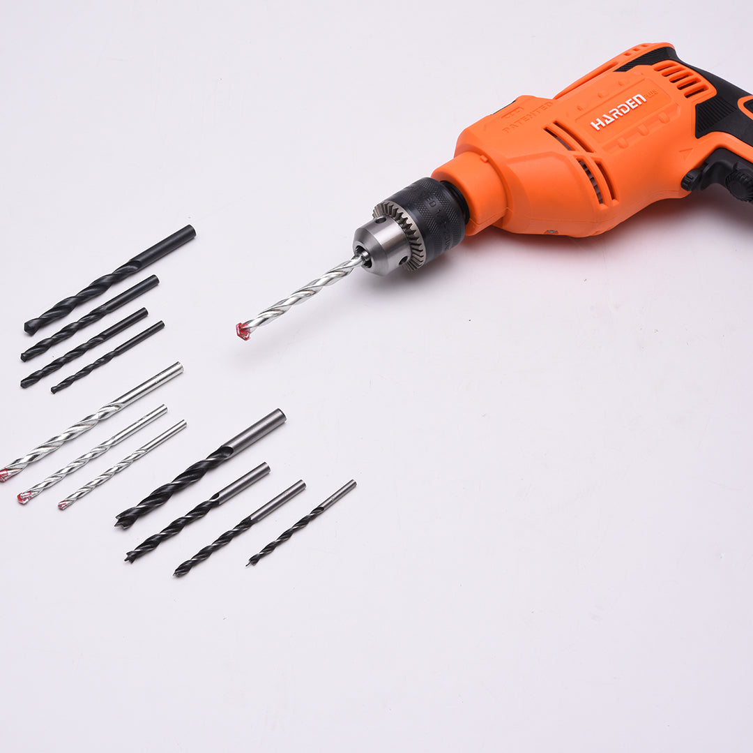 Kit Ferramentas Impacto 75 Peças HARDEN – Furadeira de Impacto 710W, Brocas e Acessórios Profissionais