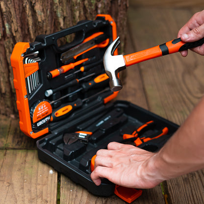 Kit de Ferramentas de Reparo 18 Peças HARDEN – Maleta com Chaves, Alicates e Martelo para Construção e Reparos