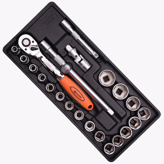 Jogo de Soquetes 1/2” com 23 Peças HARDEN – Completo para Oficinas e Reparos Profissionais
