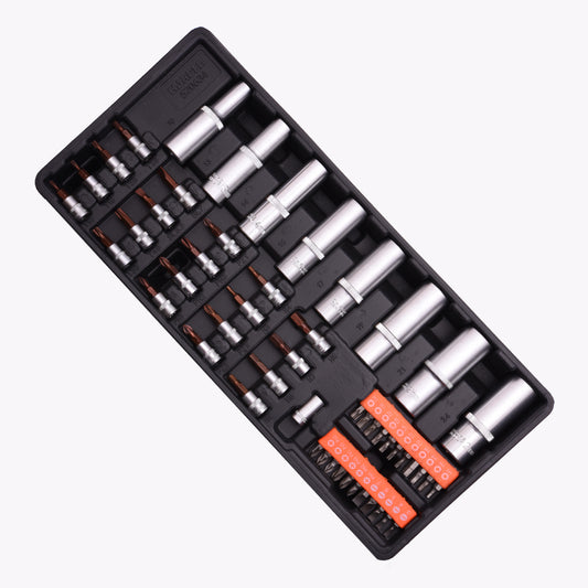 Jogo de Bits e Soquetes 51 Peças HARDEN — Torx, Philips, Hex, Pozi e Soquetes Longos