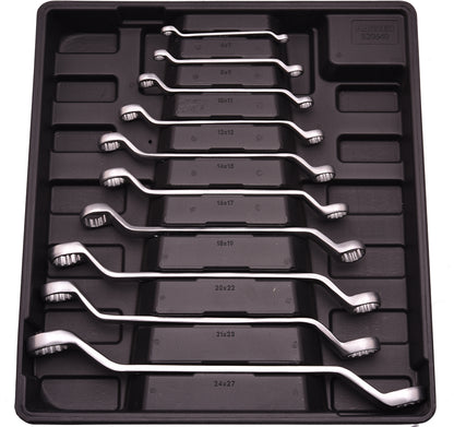 Jogo de 10 Chaves Estrela Dupla HARDEN – Aço Cromo Vanádio com Medidas de 6x7mm a 24x27mm