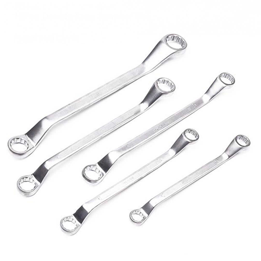 Jogo de 10 Chaves Estrela Dupla HARDEN – Aço Cromo Vanádio com Medidas de 6x7mm a 24x27mm