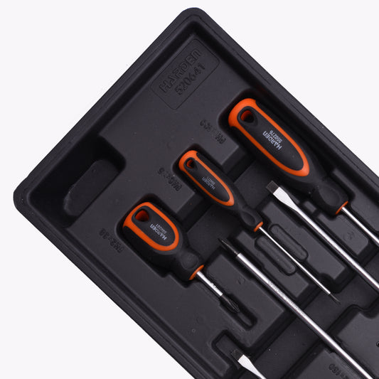 Jogo de Chaves de Fenda e Philips HARDEN 6 Peças – Aço Alta Resistência com Hastes de 38 a 150 mm