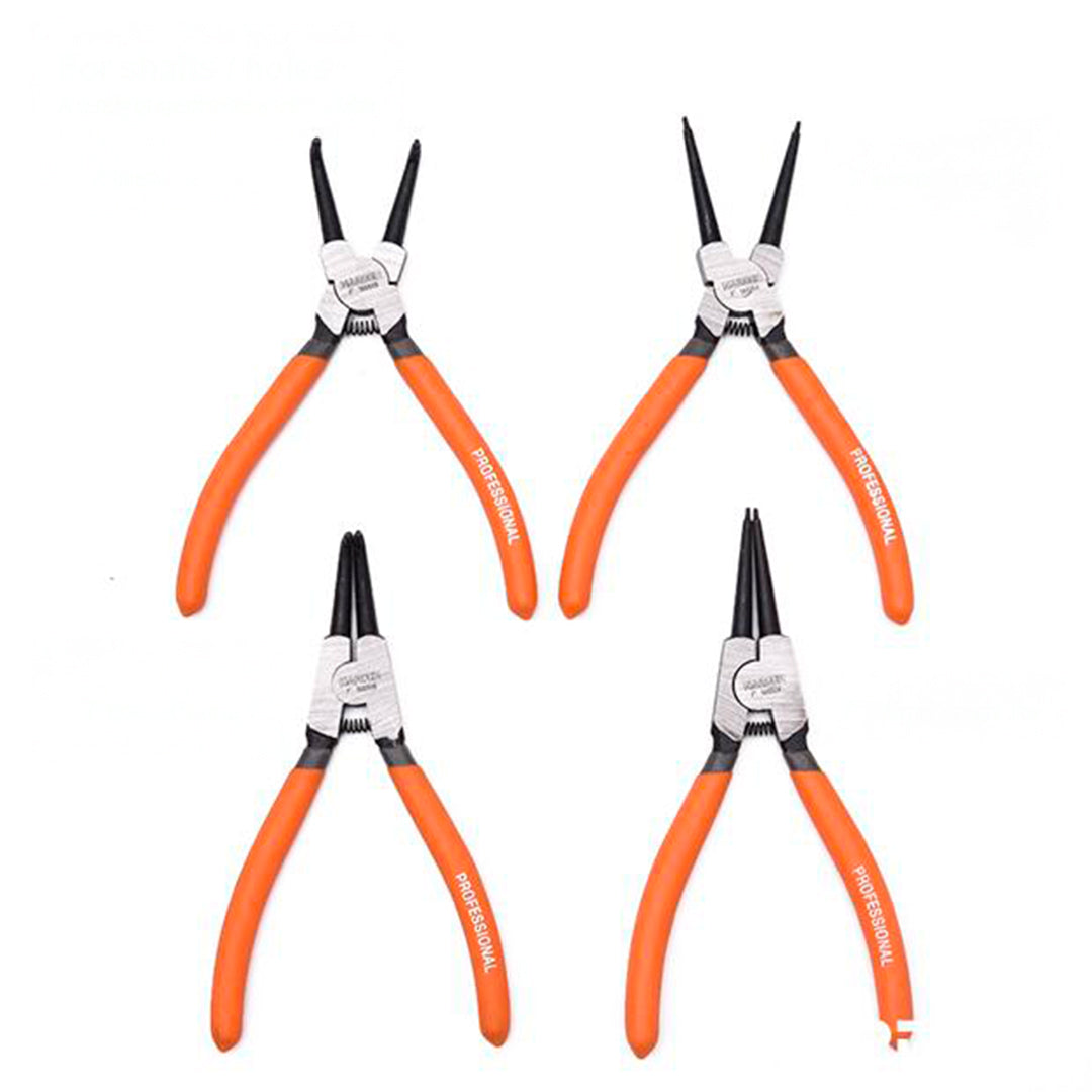 Jogo de Alicates para Anel de Trava 7" HARDEN – 4 Peças Interno e Externo