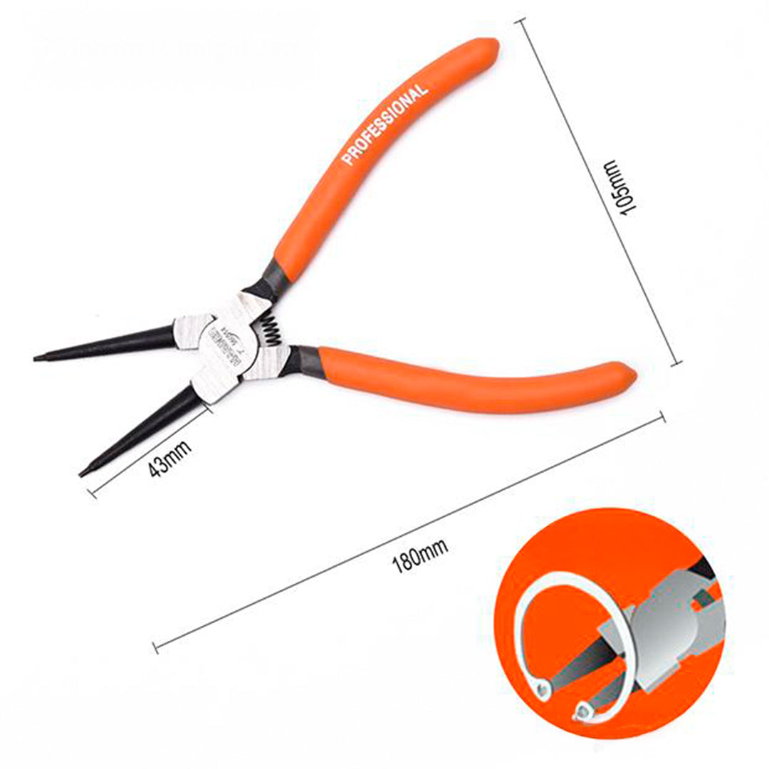 Jogo de Alicates para Anel de Trava 7" HARDEN – 4 Peças Interno e Externo