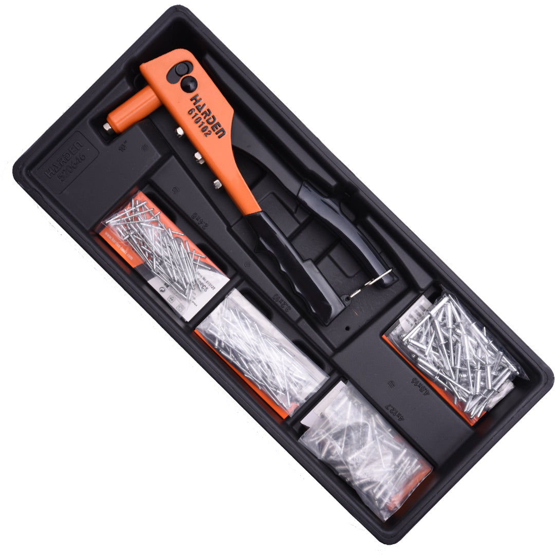 Conjunto Rebitador Manual com 201 Peças - Alicate Rebitador