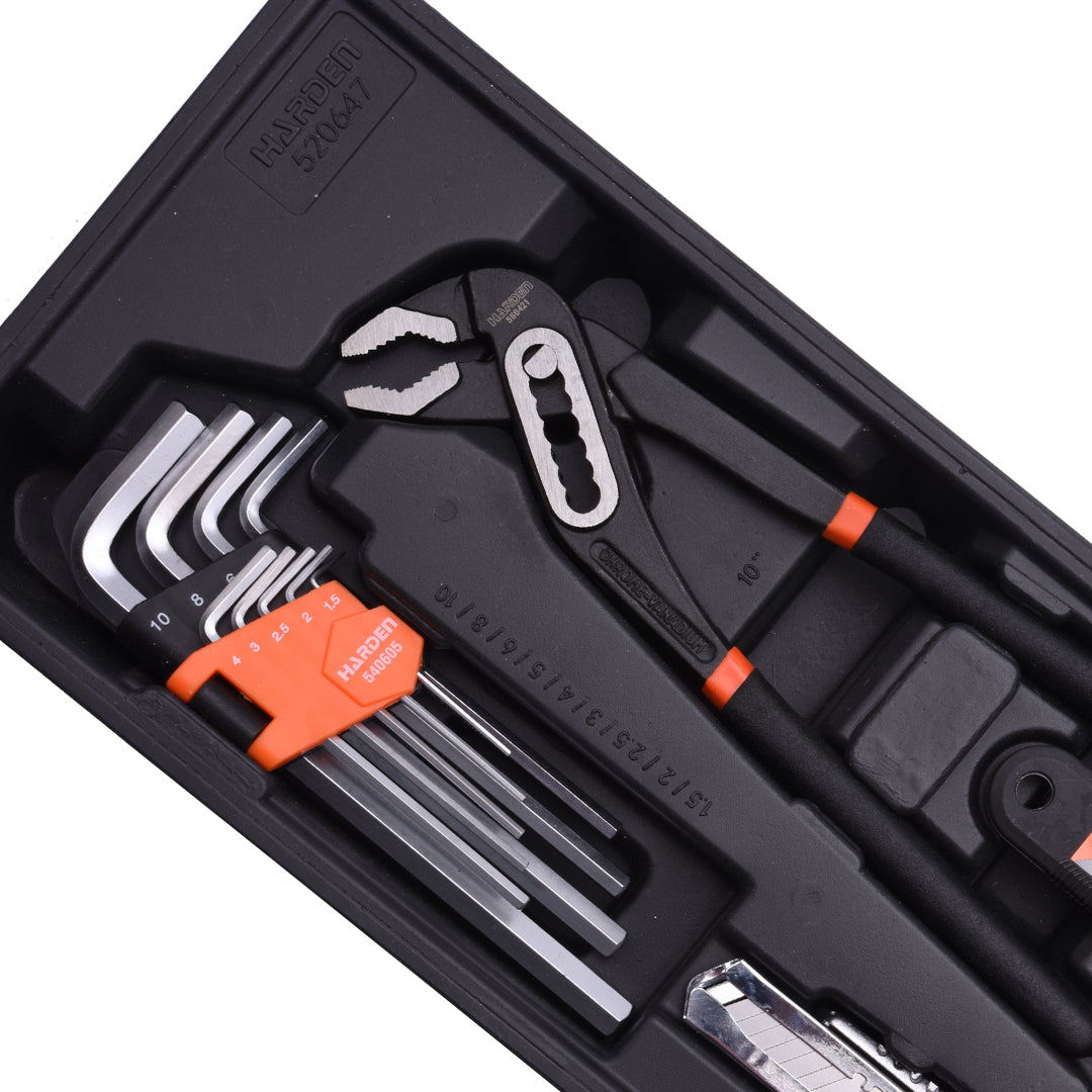 Conjunto HARDEN de Chave Faca e Alicate com 21 Peças – Completo para Reparos e Uso Geral