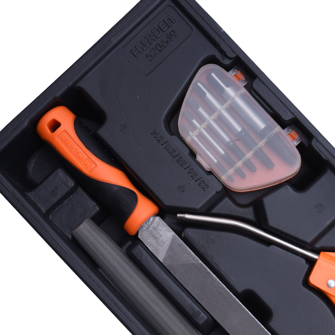 Kit Lima e Extrator de Parafusos 8 Peças Harden – Para Reparos, Ajustes e Remoções com Precisão