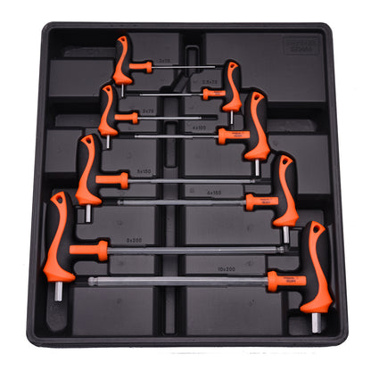 Jogo de Chaves Allen Tipo T HARDEN com 8 Peças – Aço Cromo-Vanádio de Alta Resistência