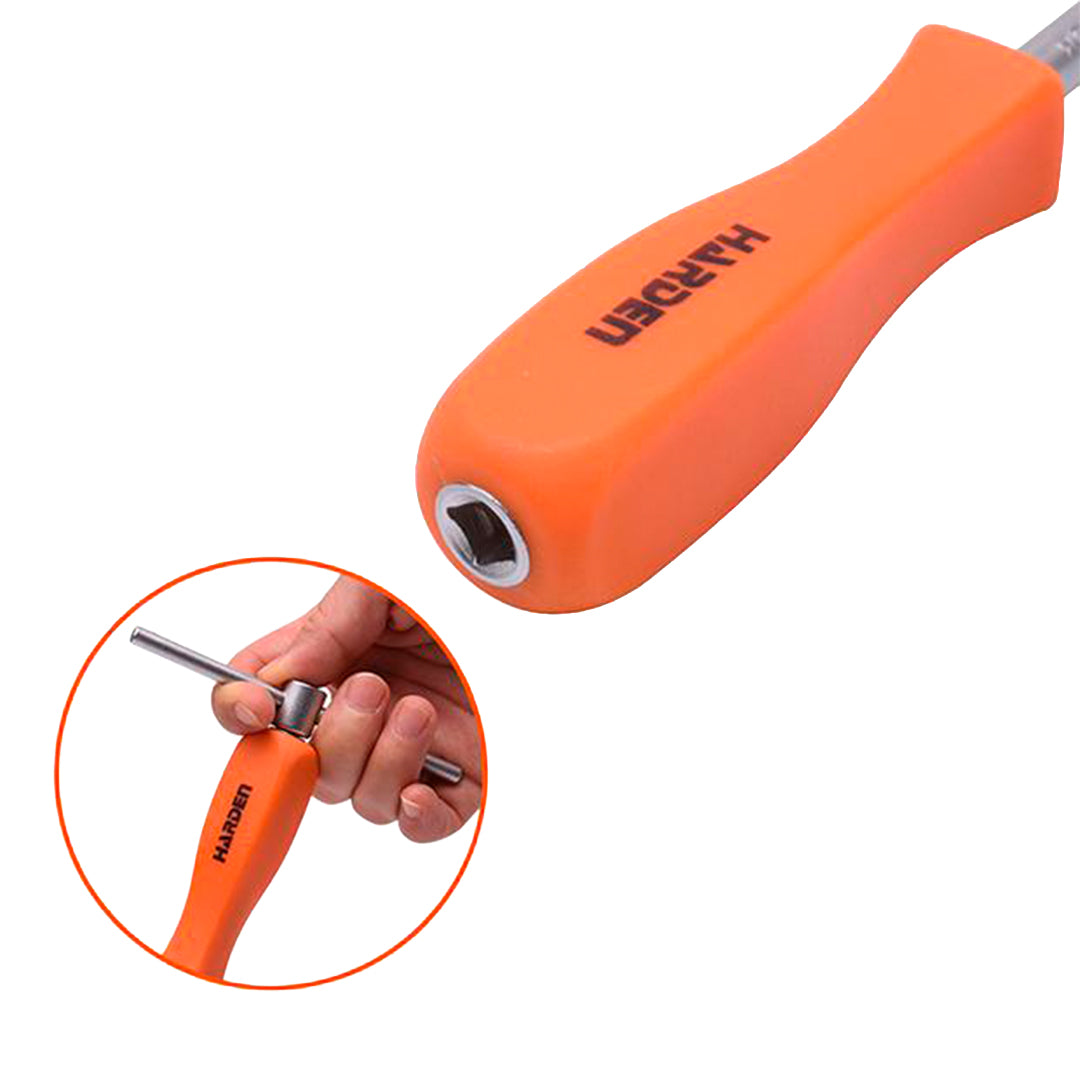 Barra T Deslizante 1/4" HARDEN – 110 mm em Aço CR-V com Acabamento Fosco