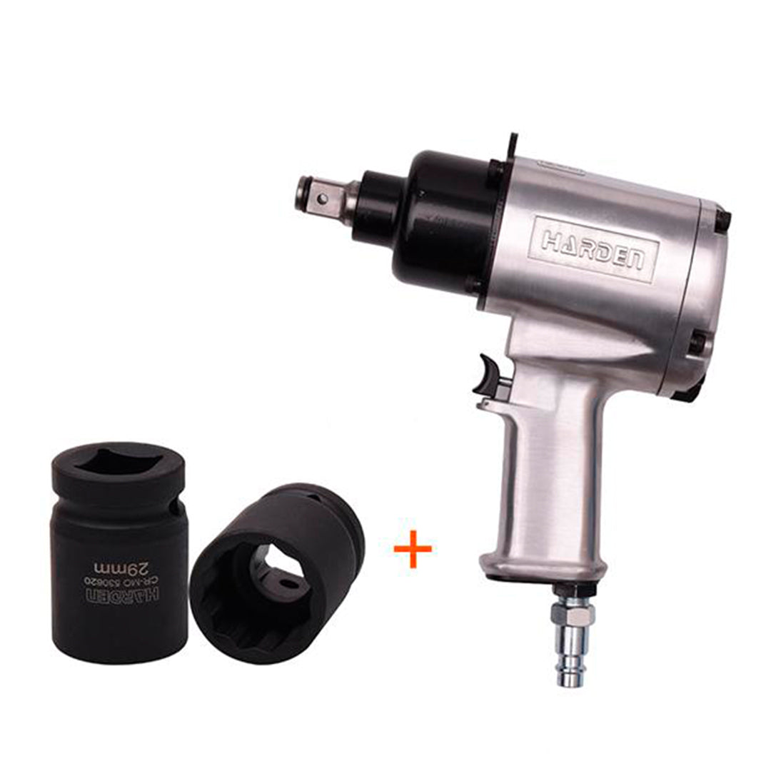 Soquete bi-sextavado HARDEN (encaixe 3/4" — 19,05 mm) para impacto e uso profissional