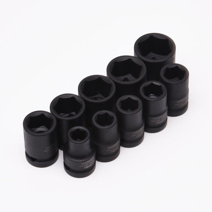 Jogo de Soquetes de Impacto 1/2" 12 10 Peças - CrMo Tratado