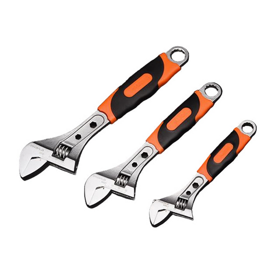 Chave Ajustável Profissional 8" 10" e 12" - Aço Carbono