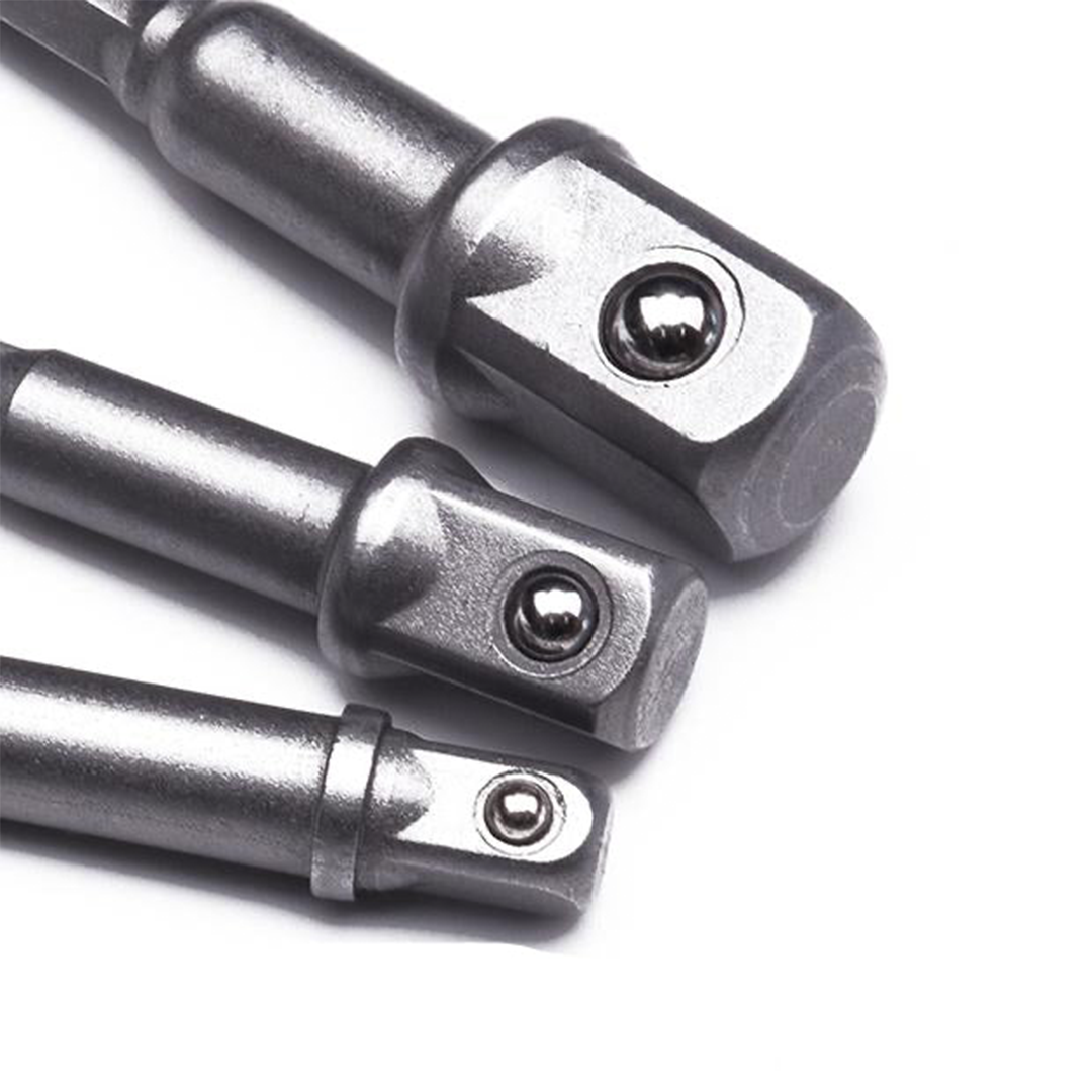 Adaptadores SDS-Plus 3 Peças - Conexões 1/4" 3/8" e 1/2" em